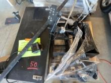 Pallet full of Center Consoles computer stands and EZ stak locking storage