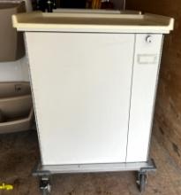 Med cart no keys can be used as a tool box or storage!