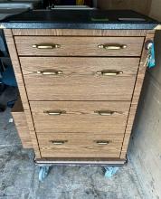 Med cart WITH keys can be used as a tool box or storage!