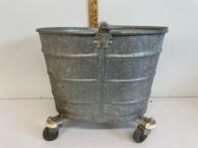 vintage galvanized metal bucket