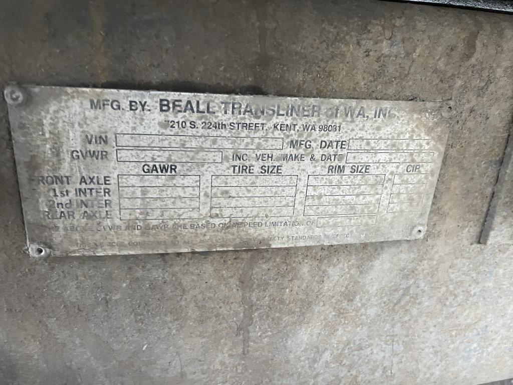 1994 Beall Quad Axle Pup Trailer