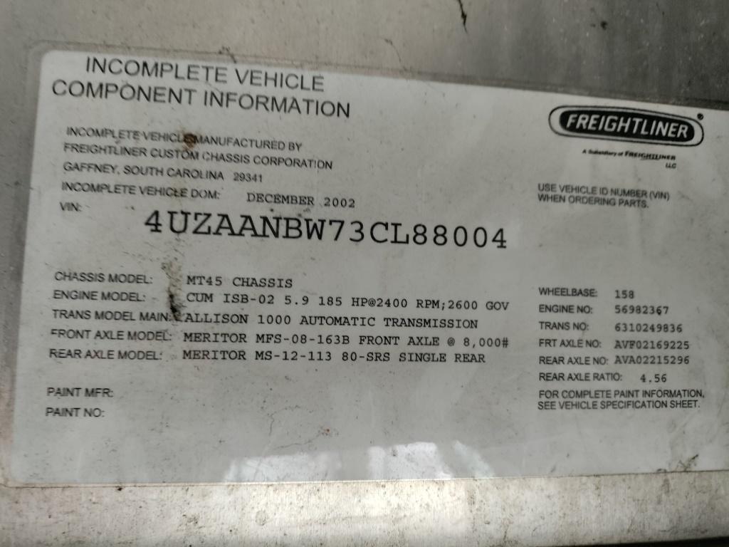 2003 Freightliner MT45 Step Van