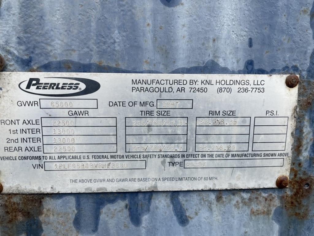 1997 Peerless 53' Possum Belly Refuse Trailer