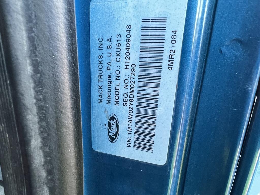 2013 Mack CXU613 Tri-Axle Truck Tractor
