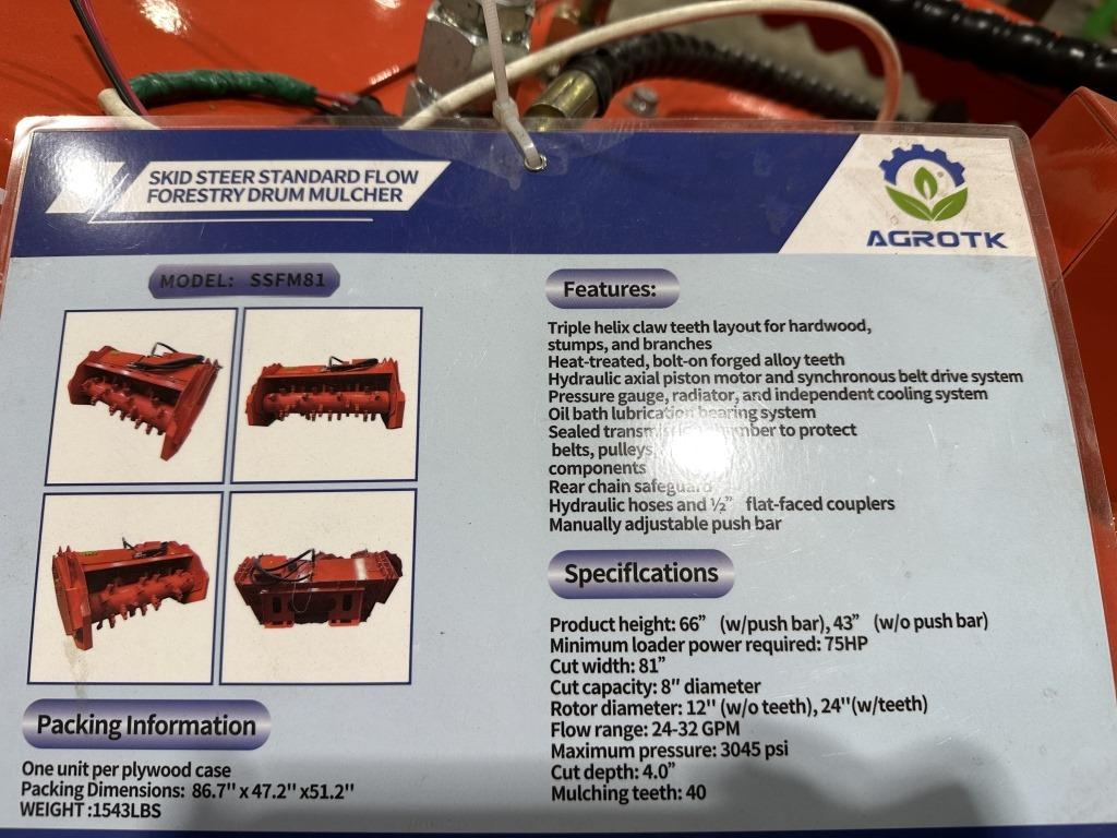 2023 Topcat SSFM81 Forestry Mulcher