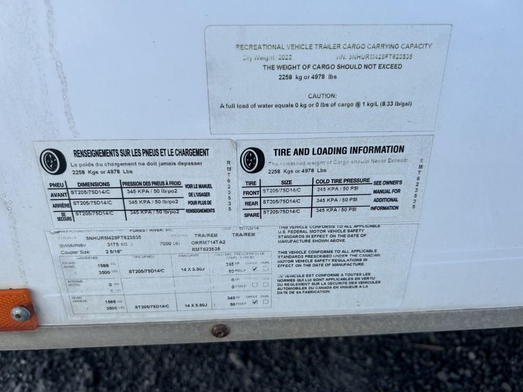 2015 Continental T/A Cargo Trailer