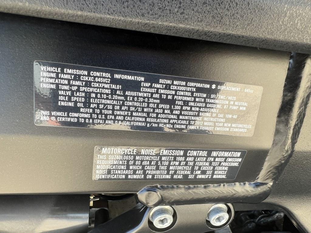 2012 Suzuki V-Strom Adventure Motorcycle