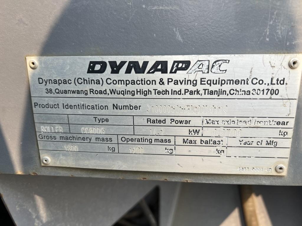 Dynapac CC900G Tandem Vibratory Roller