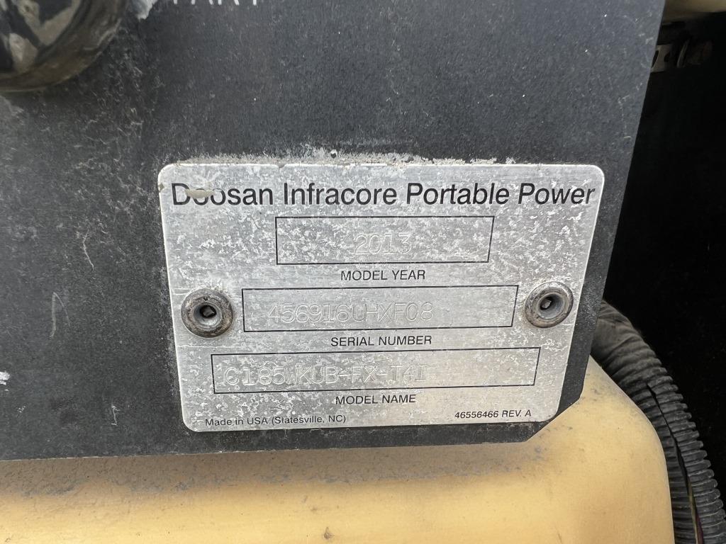 2013 Doosan C185WKU Towable Air Compressor
