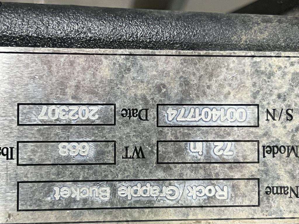 2023 Greatbear 72" Rock Grapple Bucket