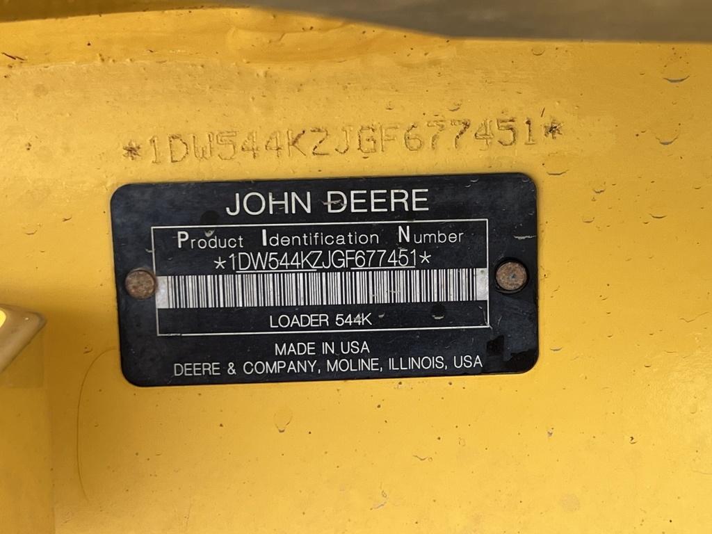 2016 John Deere 544K Wheel Loader