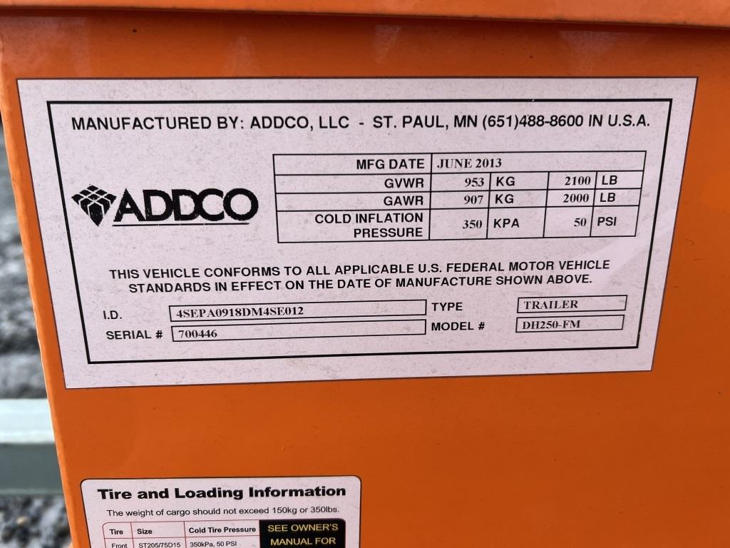 2013 Addco DH250-FM Towable Sign Board