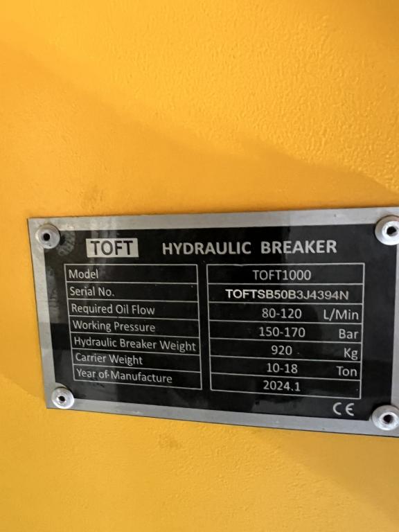 2024 Toft 1000 Hydraulic Hammer