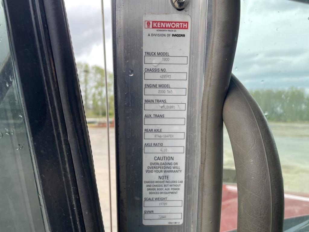 2020 Kenworth T800 Tri-Axle Log Truck