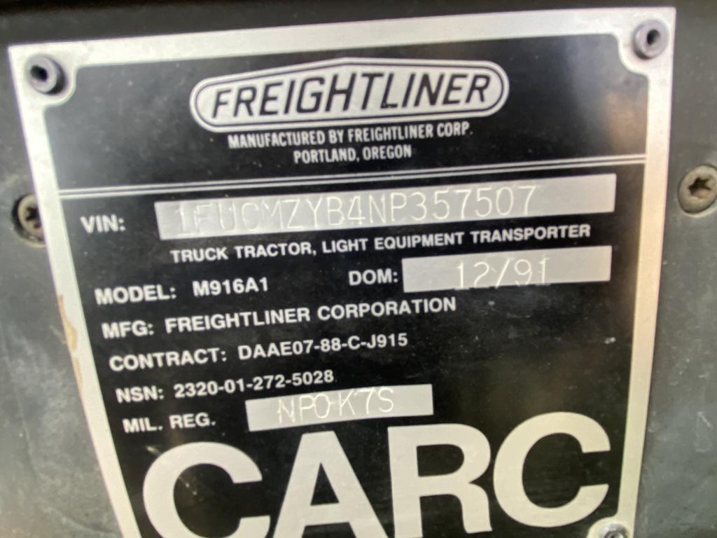 1992 Freightliner M916A1 T/A Truck Tractor