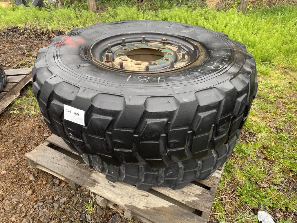 Michelin 14.00R20 Tires on Rims, Qty. 2