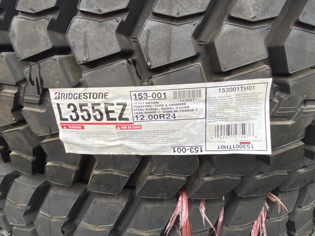 Bridgestone 12.00R24 Tires, Qty 6