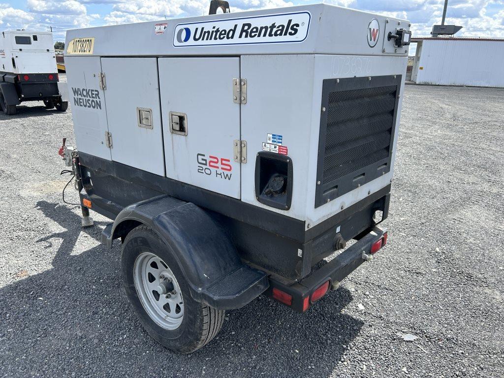 2018 Wacker Neuson G25 T4F Towable Generator