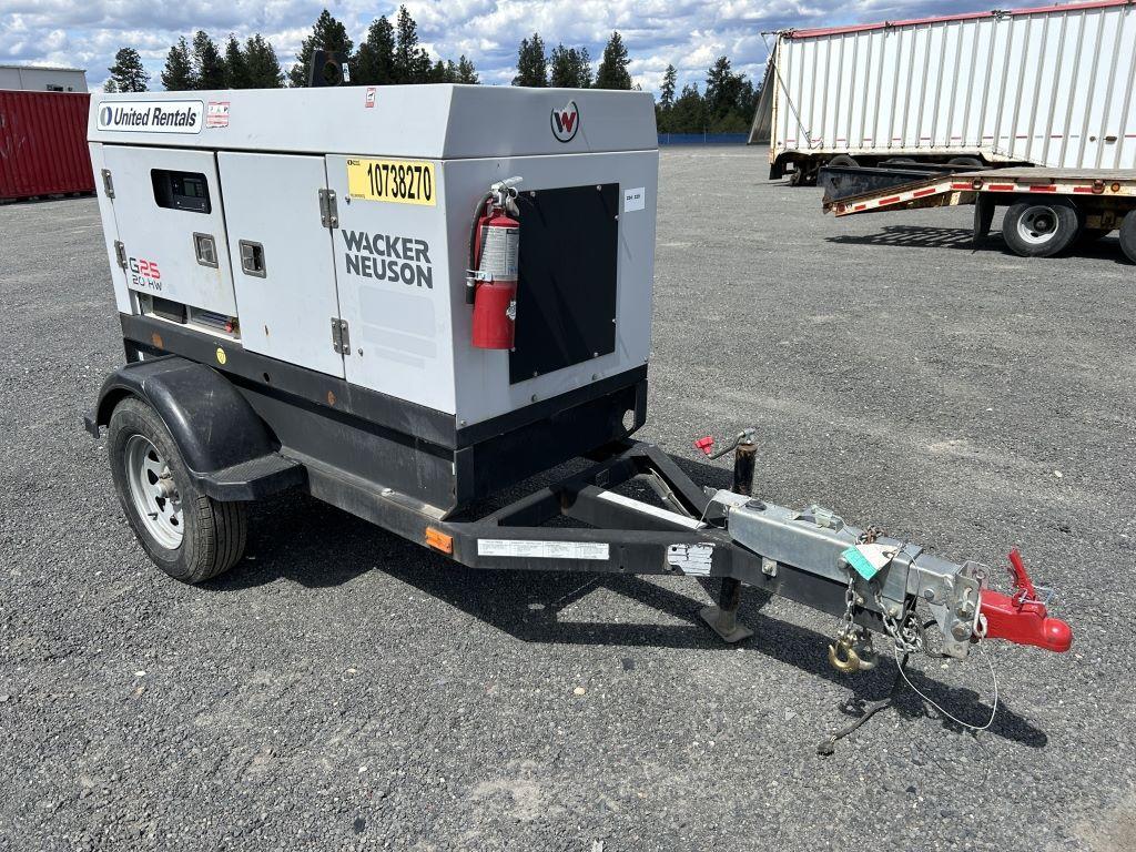 2018 Wacker Neuson G25 T4F Towable Generator