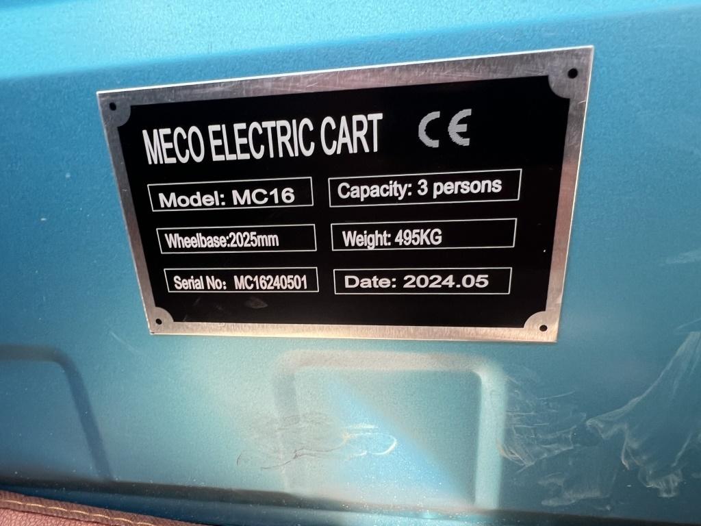 2024 Meco MC16 Electric "Tuck Tuck" Cart
