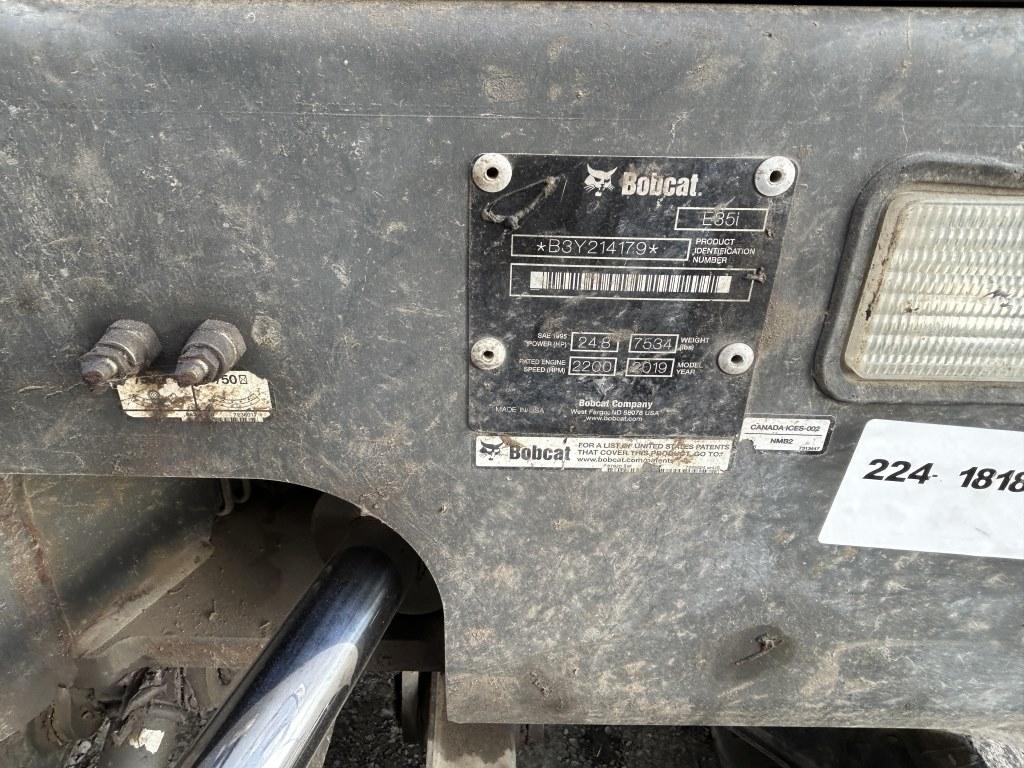2019 Bobcat E35i Mini Excavator