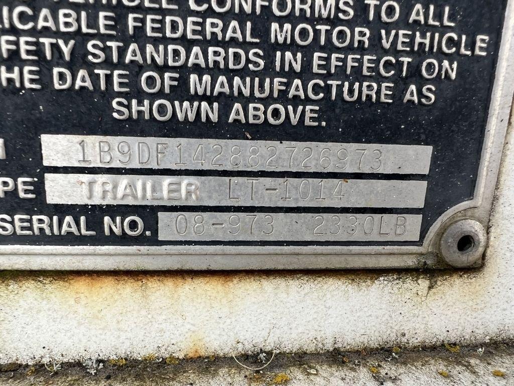 2008 Butler LT1014 T/A Equipment Trailer