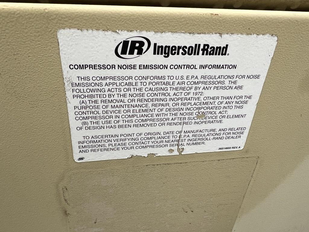2003 Ingersoll Rand P185WIR Towable Air Compressor