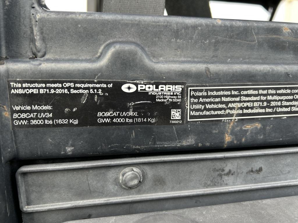 2020 Bobcat UV34XL 4x4 Utility Cart