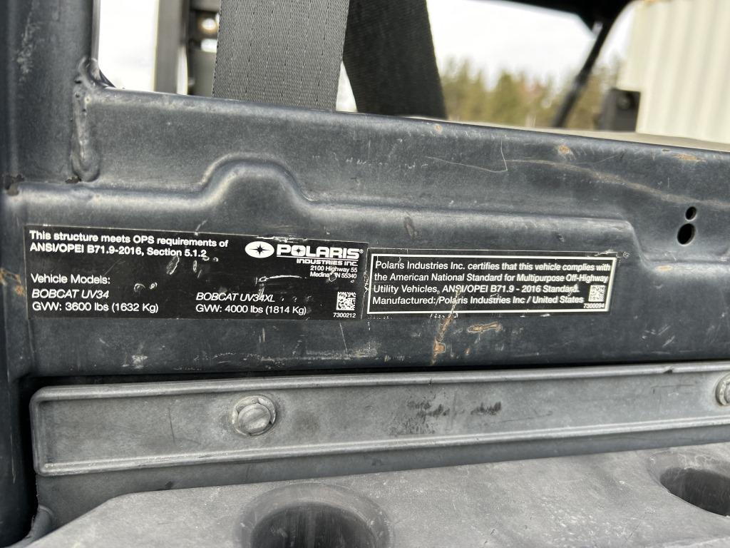 2020 Bobcat UV34XL 4x4 Utility Cart