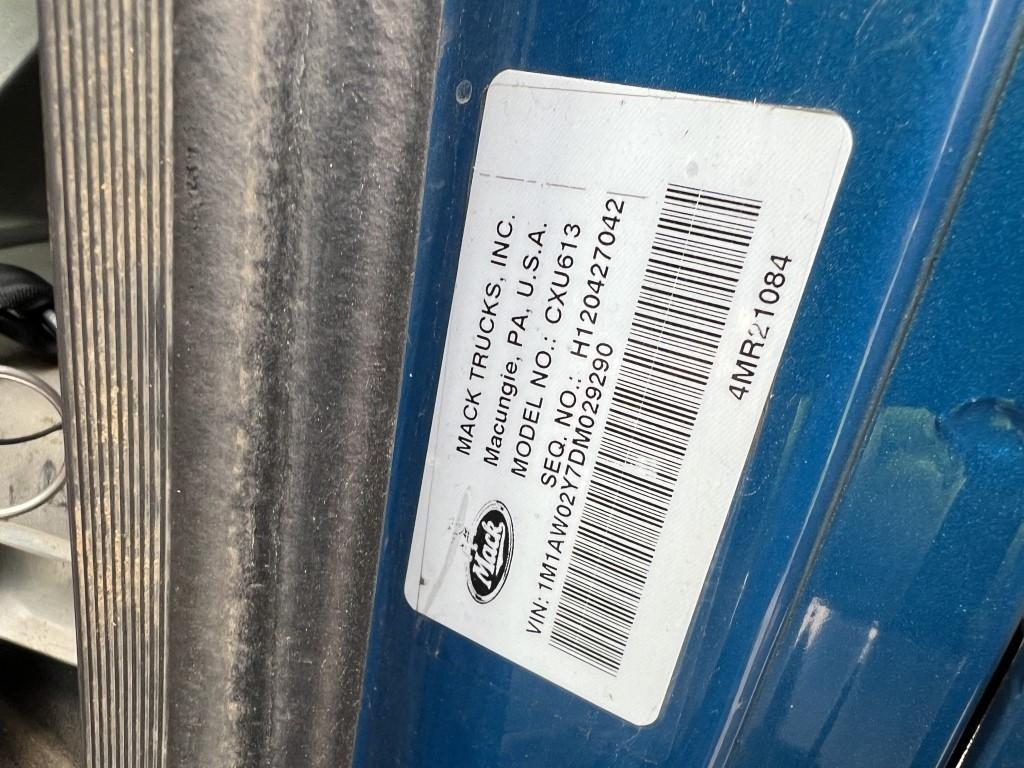 2013 Mack CXU613 Tri-Axle Truck Tractor