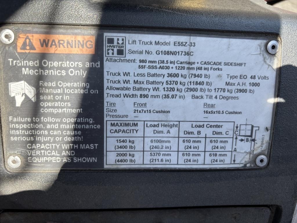 Hyster E55Z-33 Forklift