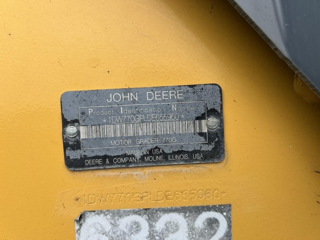 2013 John Deere 770GP 4WD Motor Grader
