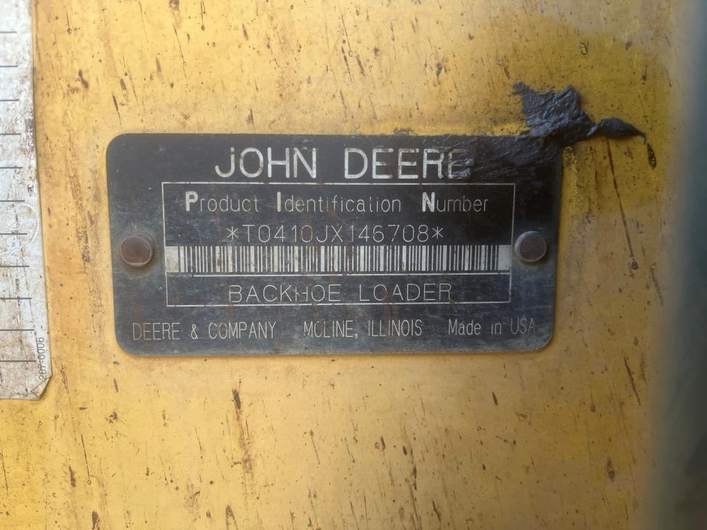2007 John Deere 410J Loader Backhoe