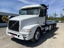 2014 Volvo VNM Tri-Axle Flatbed Truck