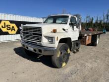 1989 Ford F800 Flatbed Truck