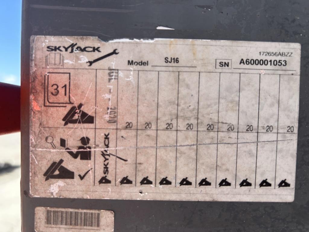 2020 Skyjack SJ16 Vertical Mast Lift