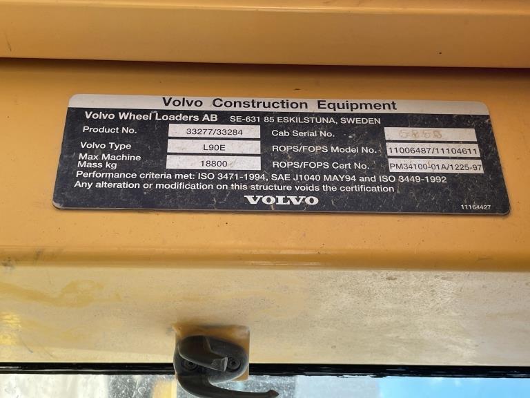 2006 Volvo L90E Wheel Loader