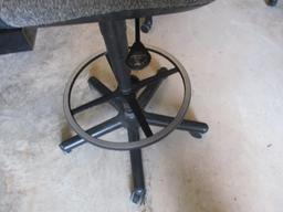 Rolling Bar Height Stool.