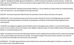 PLEASE READ - TERMS & CONDITIONS OF AUCTION