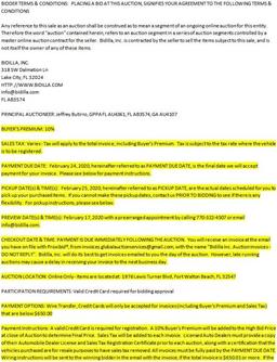 PLEASE READ - TERMS & CONDITIONS OF AUCTION
