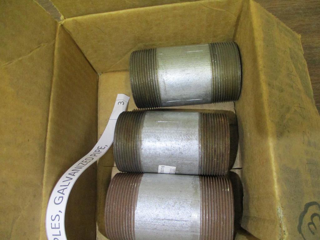 (3) Galvanized Nipples, 2 1/4".