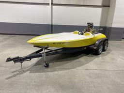 1976 Hondo Flat Bottom Speed Boat w/ trailer