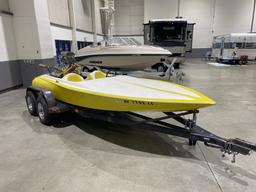1976 Hondo Flat Bottom Speed Boat w/ trailer