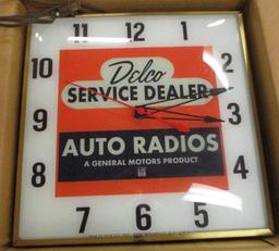 DELCO SERVICE DEALER CLOCK