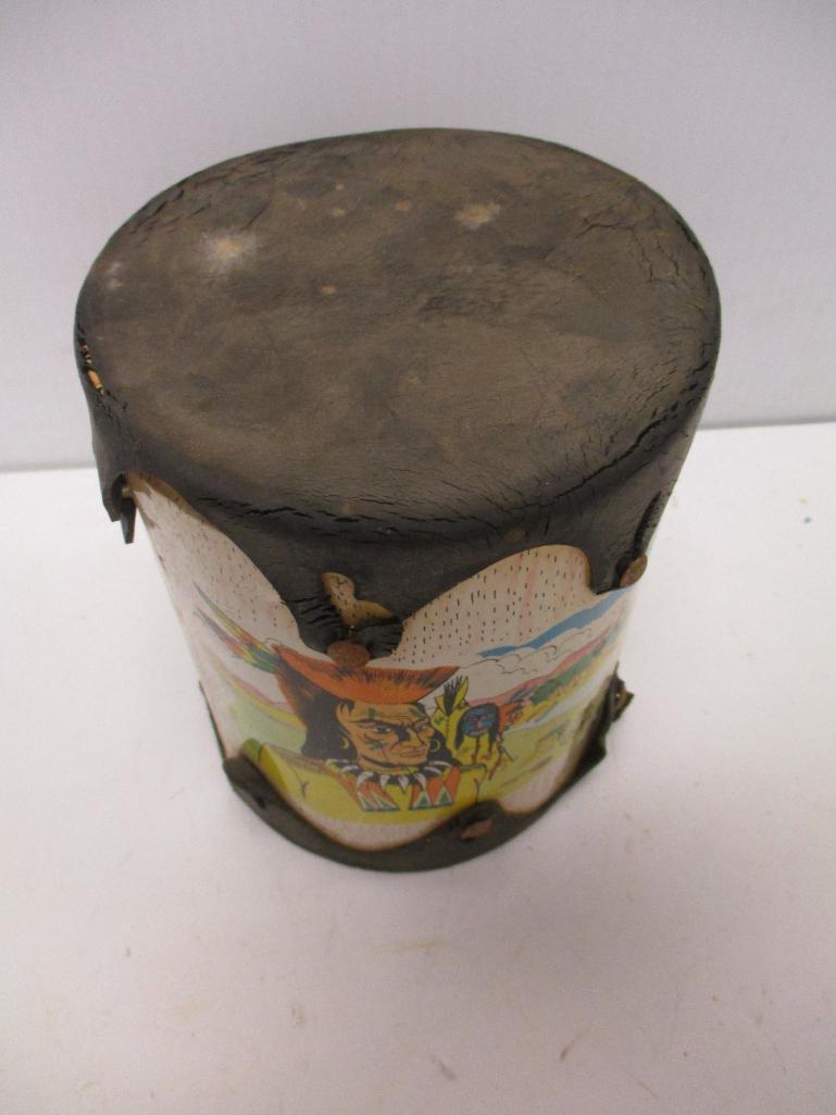 TOY DRUM AND SALT AND PEPPER SHAKERS