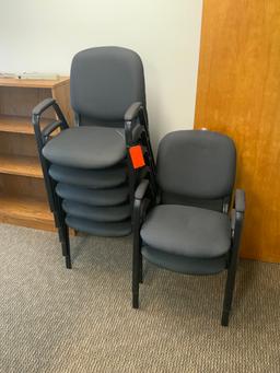 Lot of 7 Office Arm Stackable Chairs