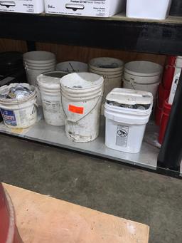 Lot of 20 Buckets of Roofing Fastener Hardware Bond Plates