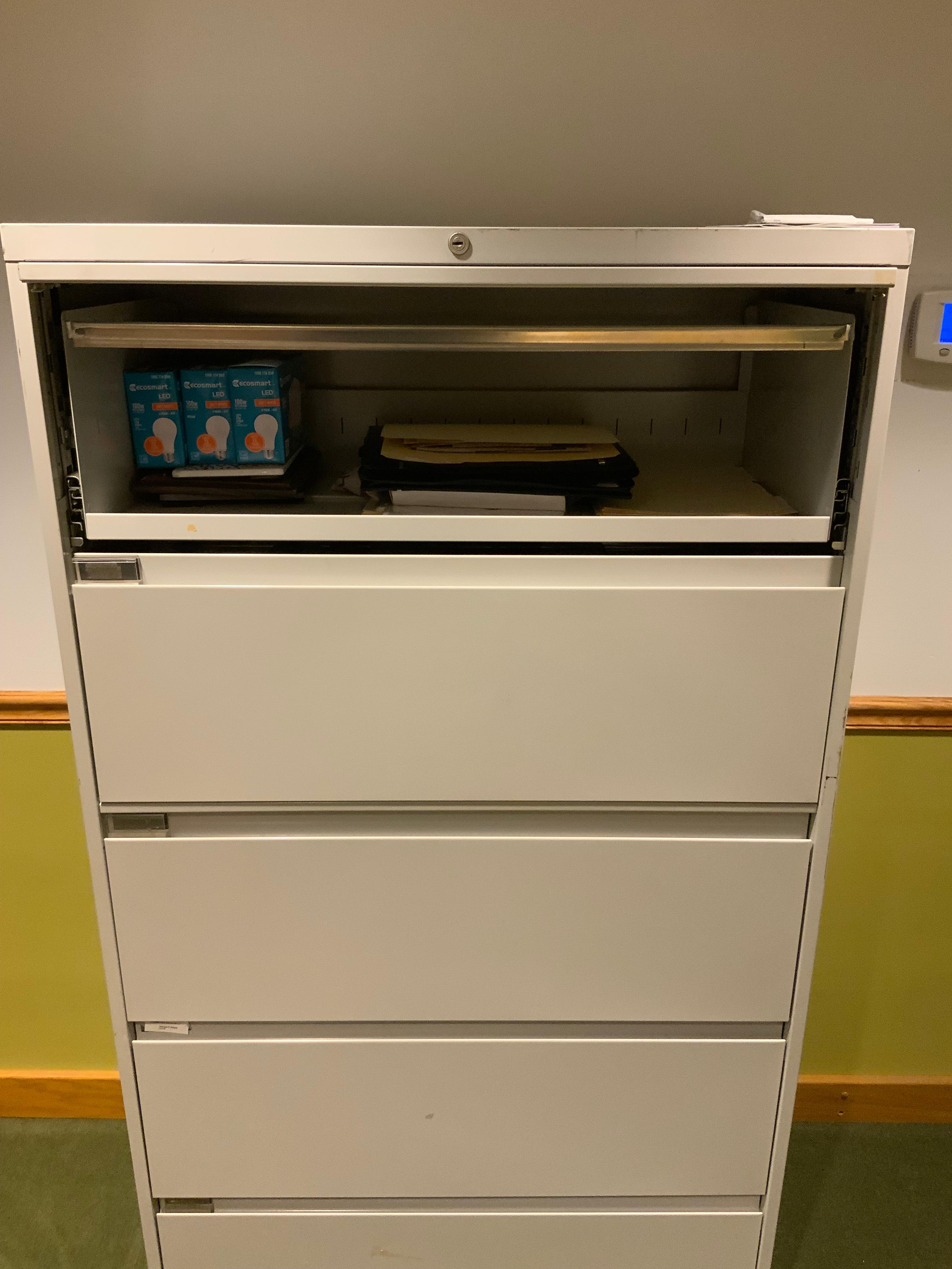 Lot of 2 Metal File Cabinets Hon