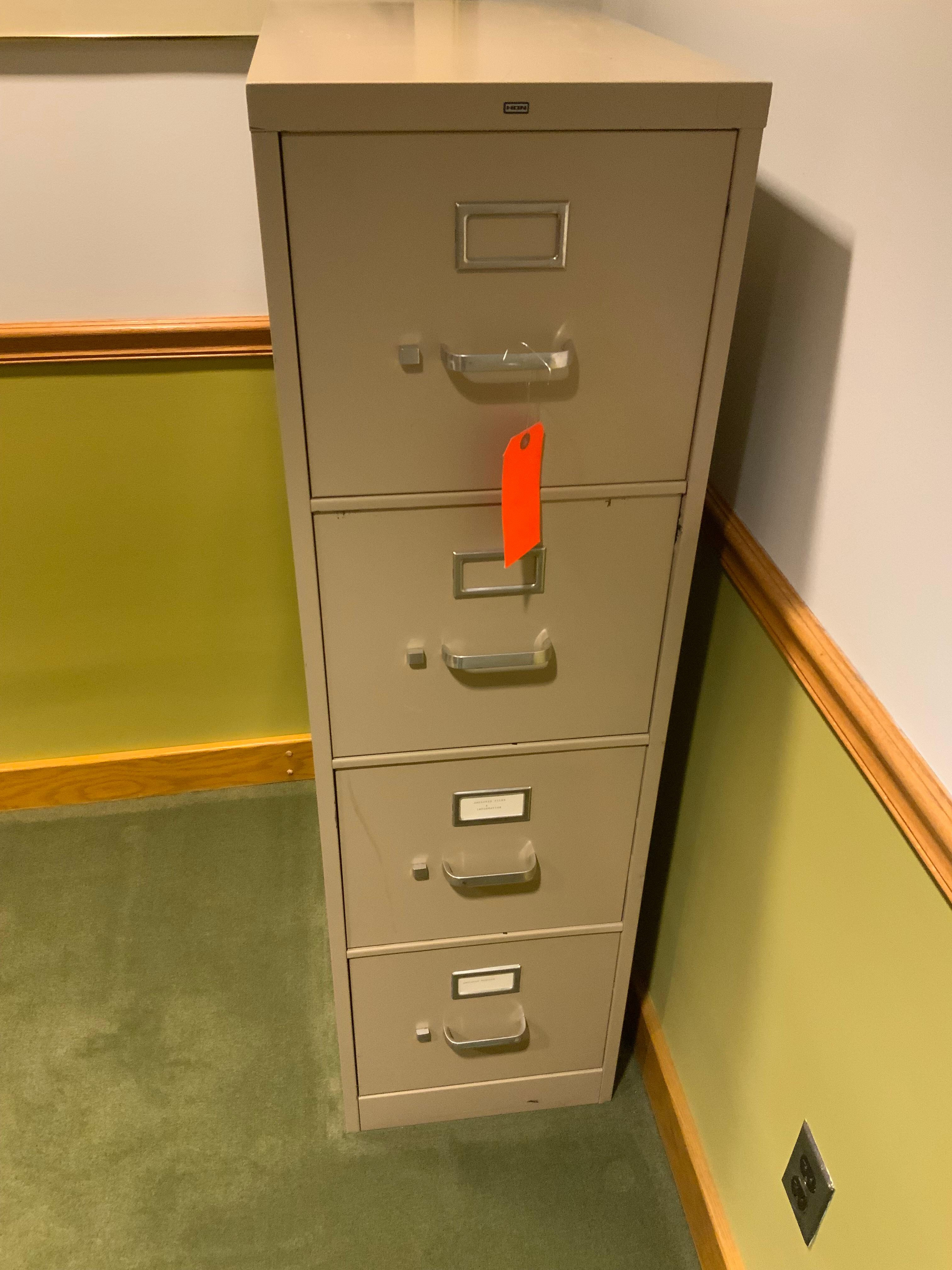 Lot of 2 Metal File Cabinets Hon