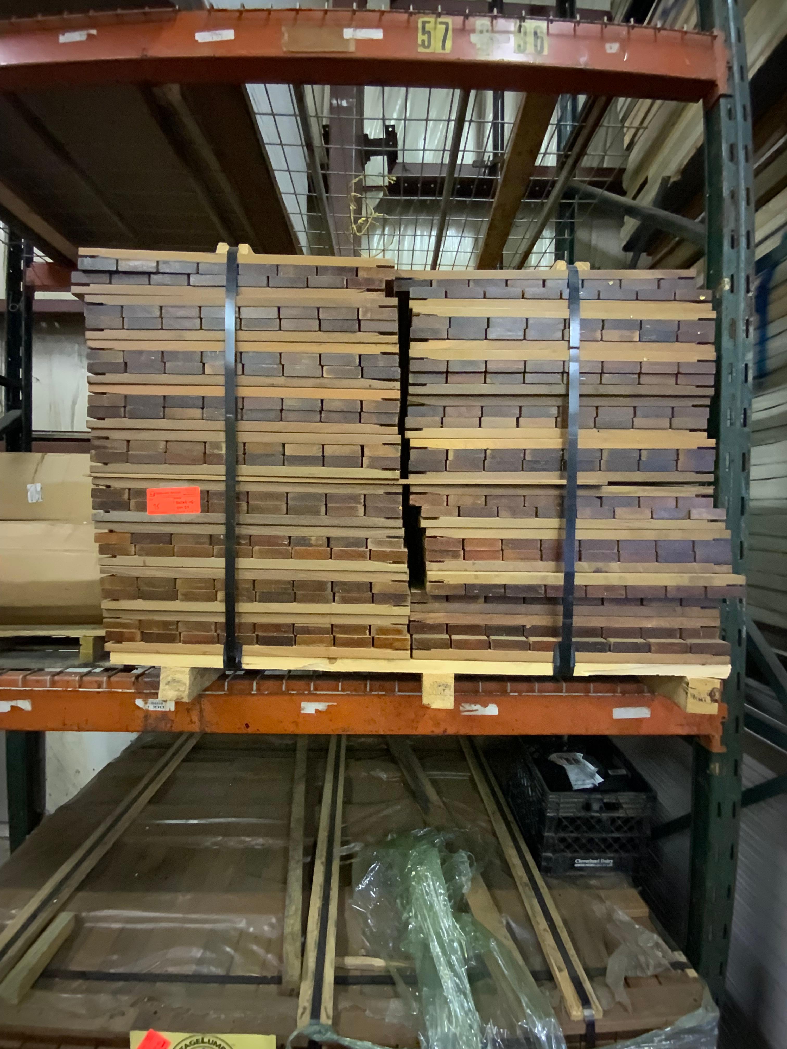 Large Pallet of Advantage Ipe Lumber Exotic Decking Wood Deck 70 Tiles 24” x 24”